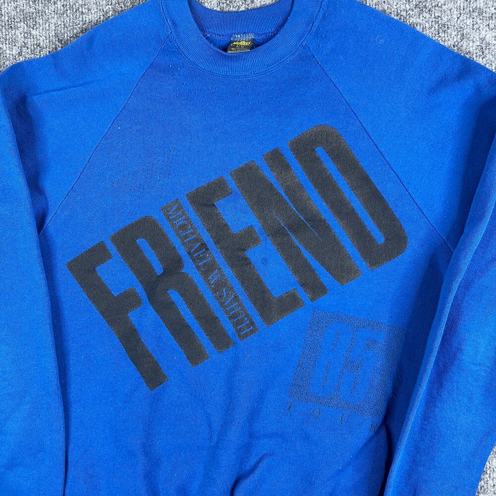 Jerzees Sweatshirt Mens Size XL Blue Michael W Smith 85 Tour Vintage Raglan Crew